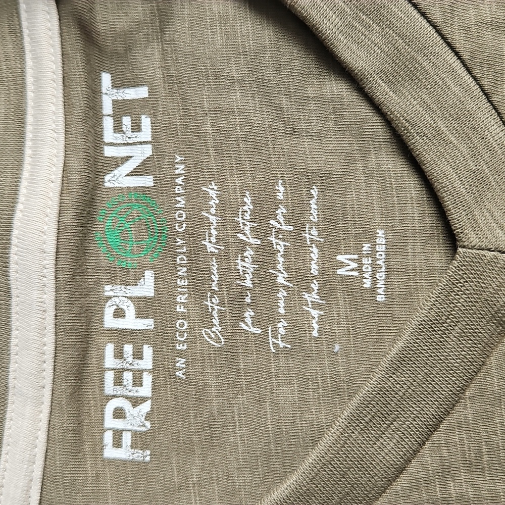 Free Planet Olive Green T-Shirt - Picture 6 of 6